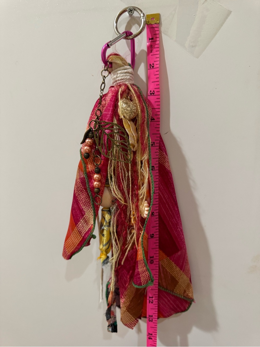 Boho Tassel Keychain Bag Charm - Pink Multicolor